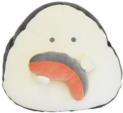 Ippinsha Gyutto Salmon Soft and 30 X 17 X 30 Gift Item 47102 Onigiri-san Onigiri-san Cushion, Chewy, Approx. Cm,