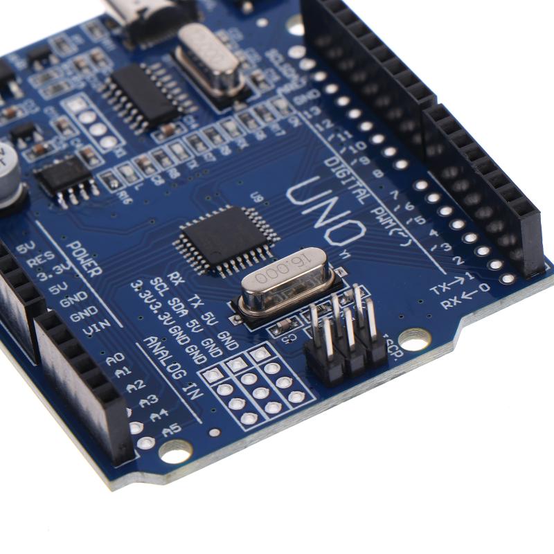 Pour carte de développement R3 Mega328P Uno R3 + Câble USB Puce Atmega328P-Au Type-C Ft232 Ch340 Pilote de port série