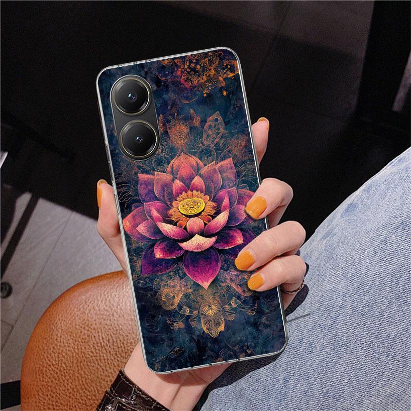 Mandala Chakra Insist Yoga Phnoe Case for Xiaomi Poco X5 X6 X7 Pro X4 Gt F7 Ultra M8 M7 Redmi 15C 15 13C 13 12C 12 Unique Cover