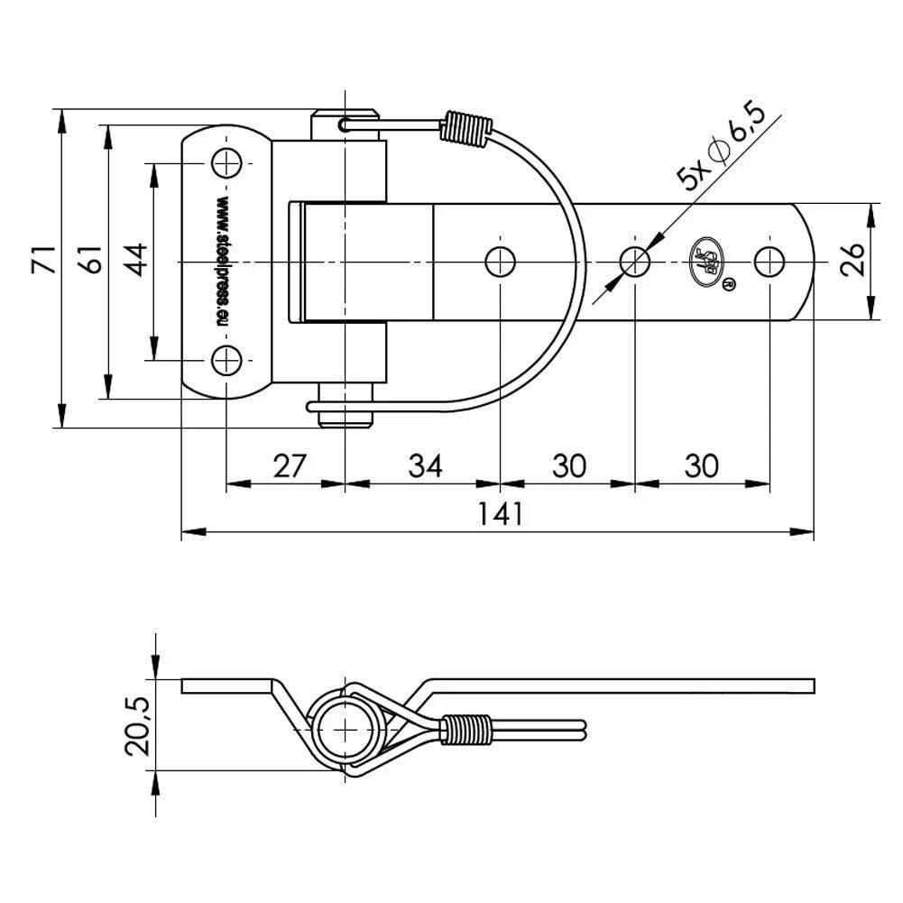 1set D-Type Removable Steel Hinges Rust-Resistant For Industrial Agricultural Automotive Accessories Easy Installation
