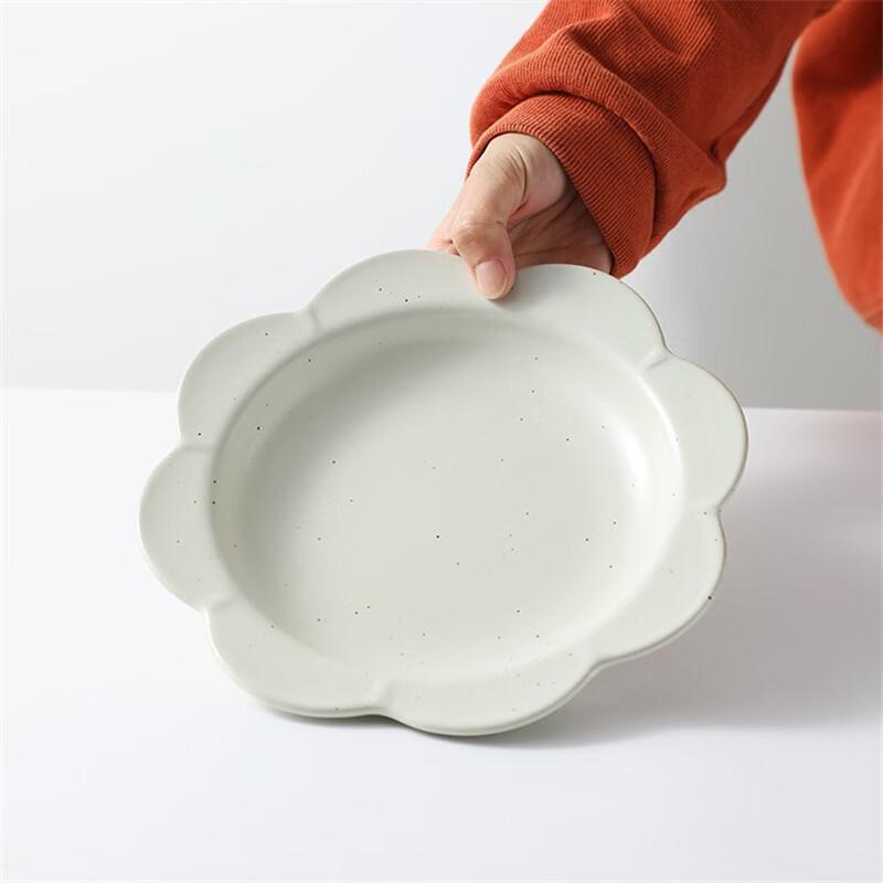 ZISIZ Japanische Keramik-Blumenplatte