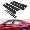 6Pcs Exterior Door Window B Pillar Post Cover Trim For Alfa Romeo Giulia 2017-21