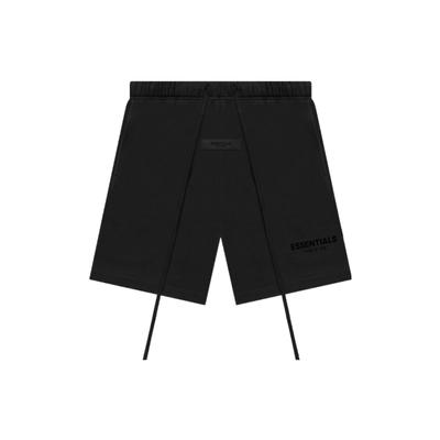 SS22 Letter Logo Print Fleece Shorts Men Bottoms Black FOG-SS22-876