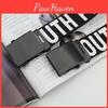Letter Canvas Printed Waist Strap With Iron Buckle For Casual Outfits Fashion