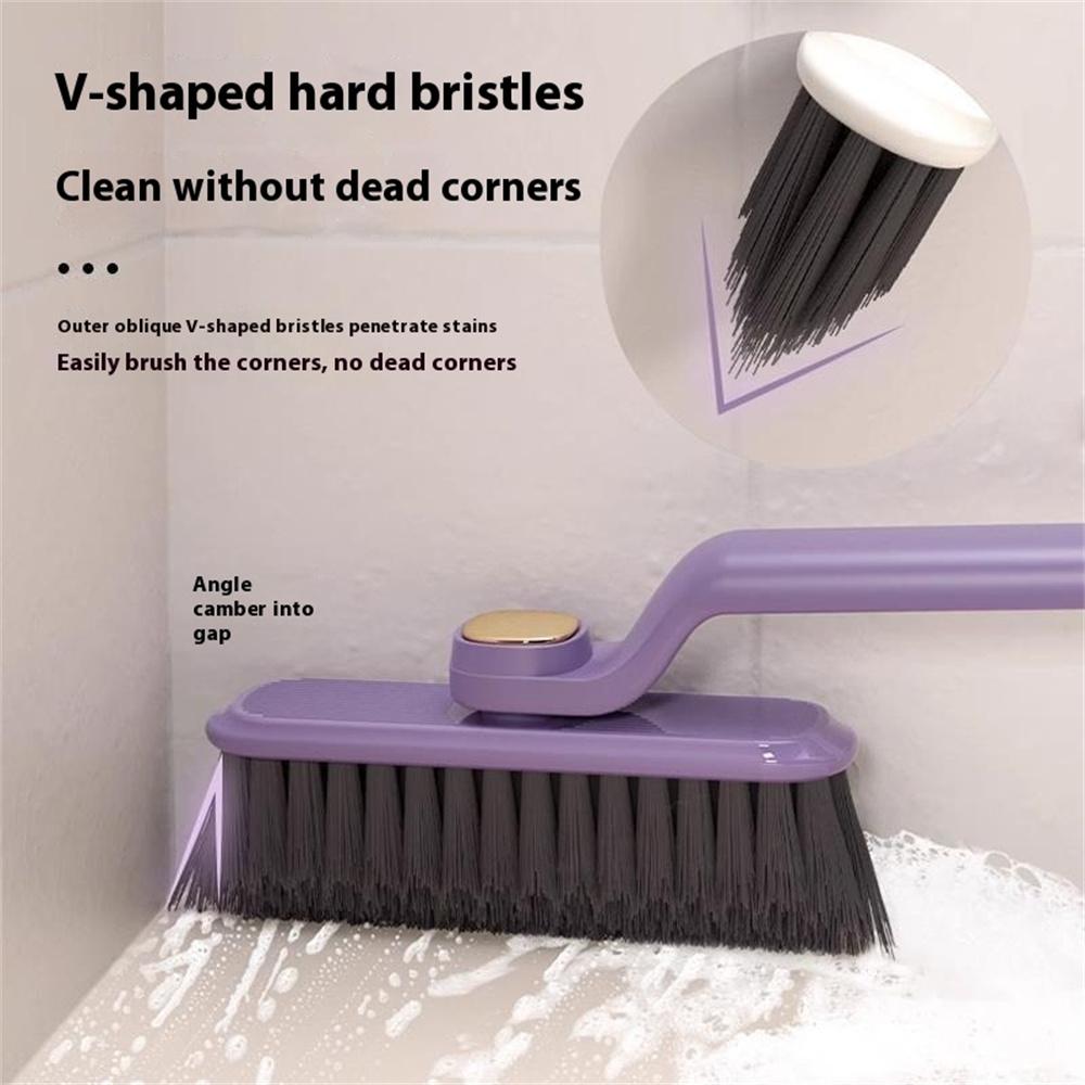 Rotating Cleaning Brush Hard Bristle Bathroom Tile Scrubber Floor Wall Crevices Grout Cleaning Brush