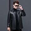 Men's Genuine Sheepskin Leather Windproof Lapel Jacket