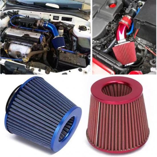 76MM 3 Inch High Flow Cold Air Intake Filter Universal Induction Kit Car Accessories Vehicles Air Filters Sport Power Mesh Cone Mass Air Flow 3