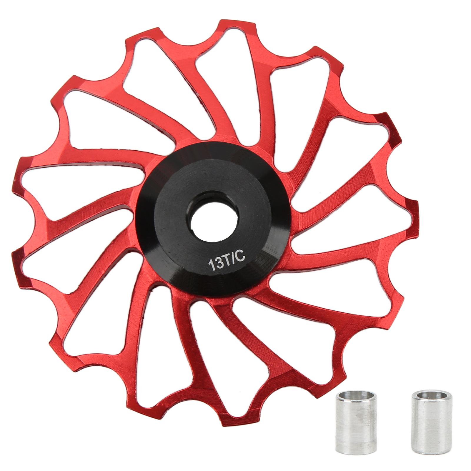 WAKE Bike Rear Derailleur Wheel Aluminum Alloy Ceramic Bearing Guide Pulley for Mountain Bicycle красный