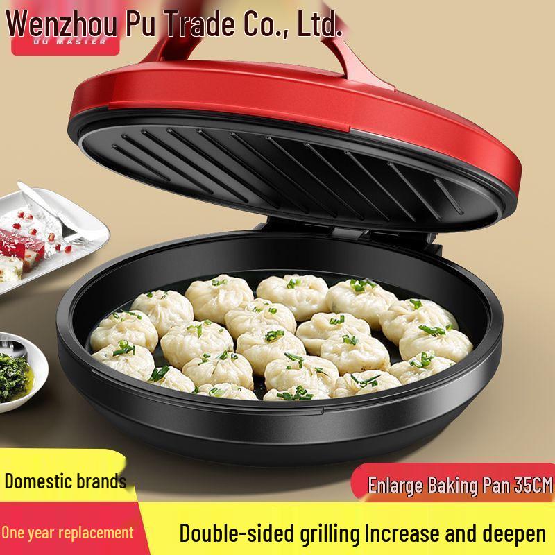 Deepen Electric Pancake & Grilling Pan with Double-Sided Heating and Automatic Power-Off