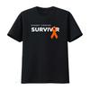 Kidney Cancer Survivor with Ribbon T Shirt Vintage Washed Breathable Stretched Slightly Unisex Top For Everyday Wear Graphic