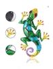 3D Ödla Metall Väggdekor Dekorativ Ödla Hängande Skulptur Dekorationer Hem Dörr Vägg Gecko Väggdekor Metall Gecko Väggkonst