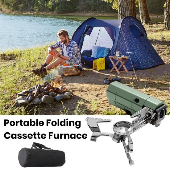 Camping Gas Stove Flame Intensity Adjustable Wind-proof Portable Travel Use Picnic Burner 2600W Folding Stove