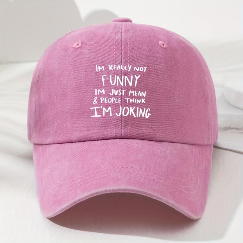 Unisex Adjustable Soft-Top Baseball Cap with "I'm Really Not Funny" Humorous Print - Lightweight, and Stylish for Outdoor Sports