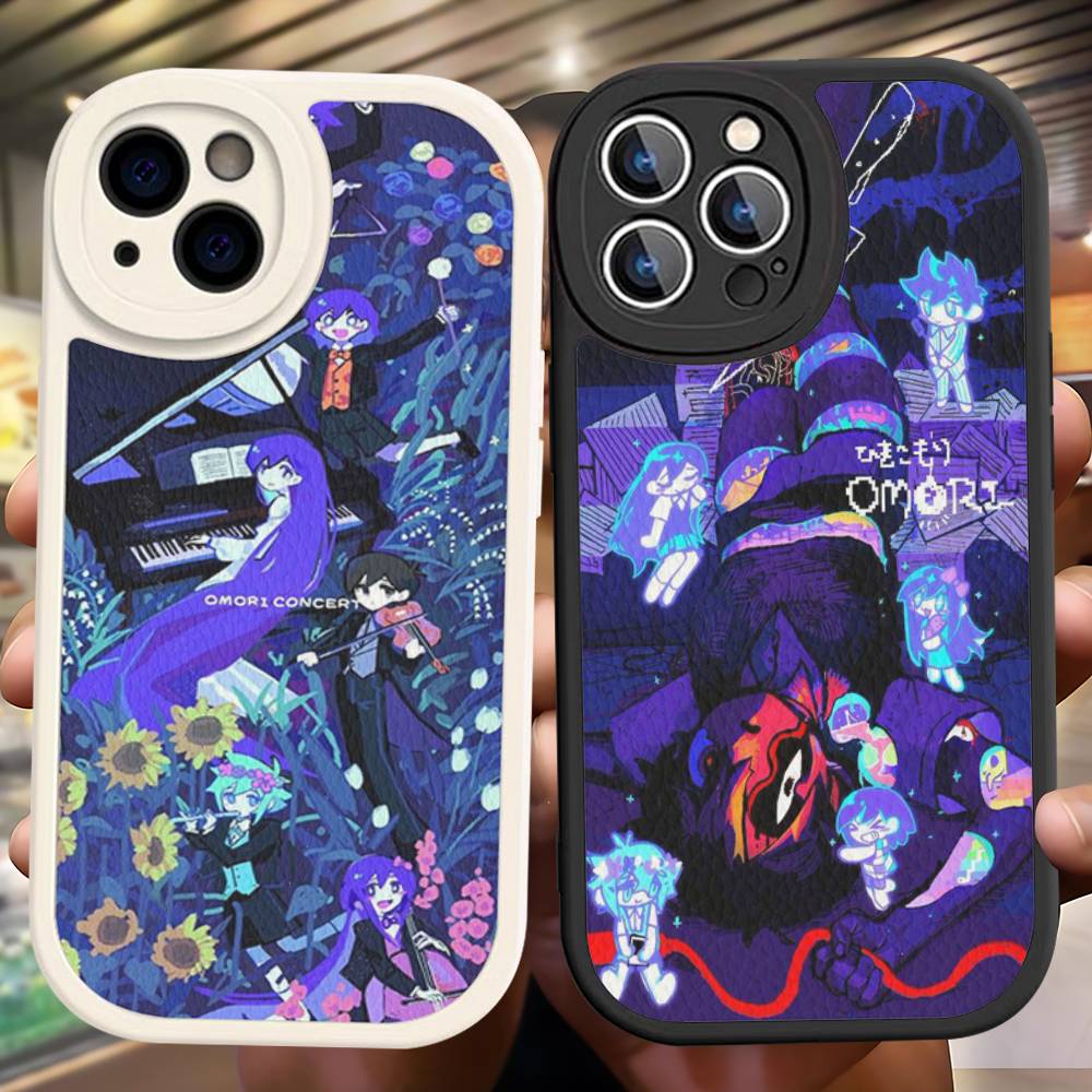 O-Omori Game Phone Case For IPhone 16 15 14 13 12 11 Pro Max Plus Leather Shockproof Cover