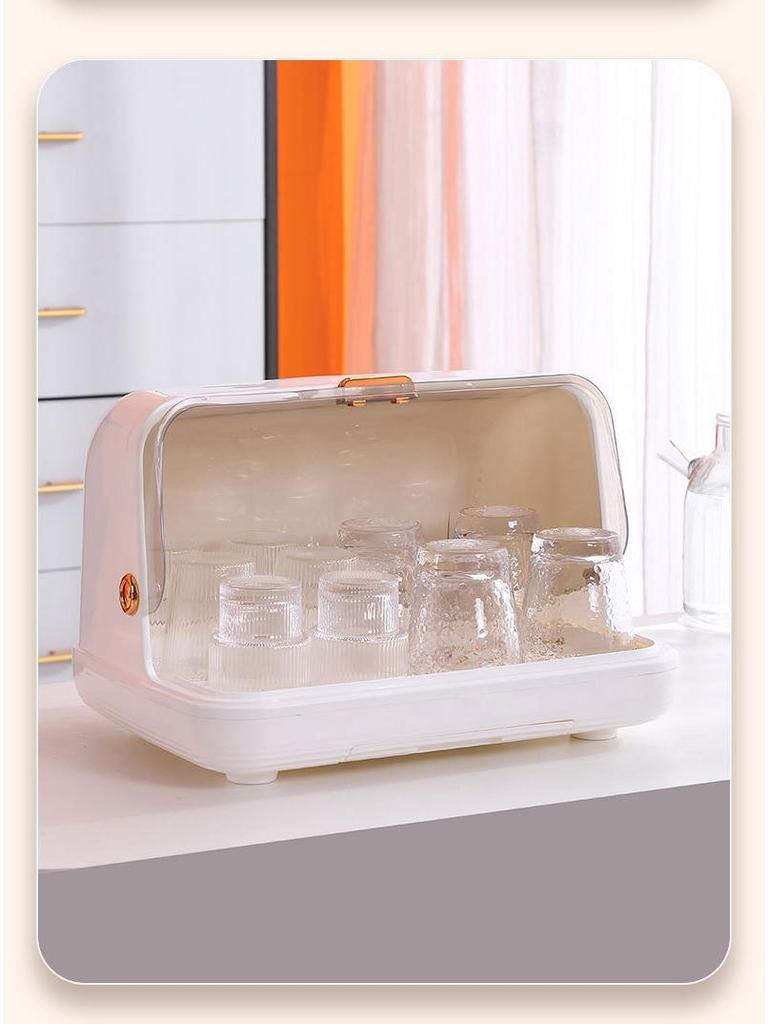Glass Cup Drying Rack and Dustproof Holder for Wine and Water Glasses