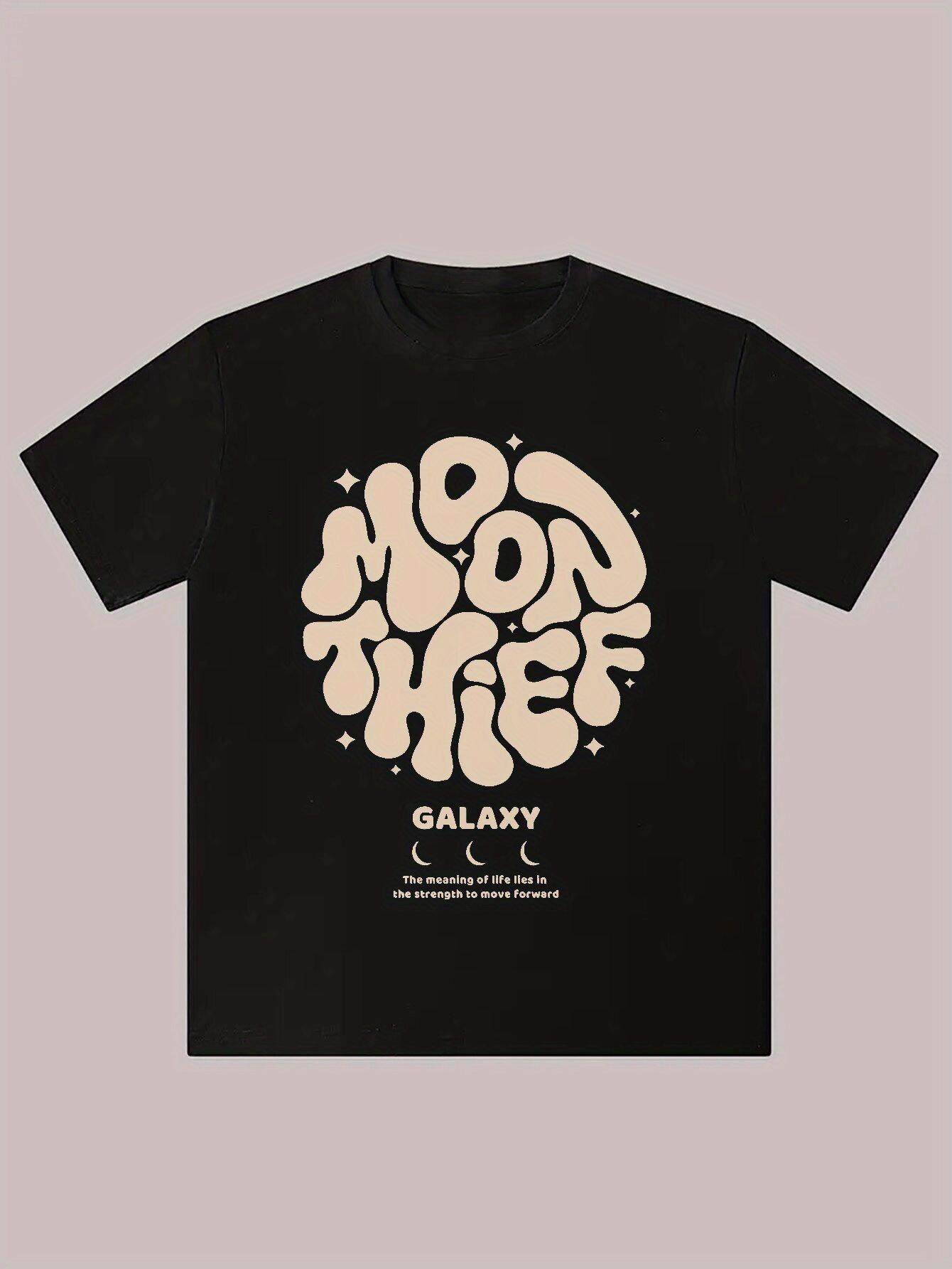 

Casual Summer T-shirt - Moon Phase Graphic Design XXL