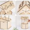 Rustic Wooden Gift Card Box Natural Receiving Box Wishes Wedding Card Box  Birthday Baby Shower