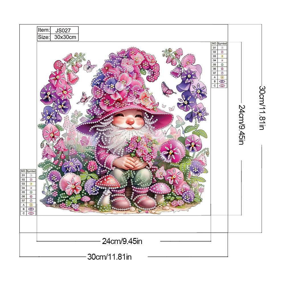 Kreatives Oster-Dekorations-Set 5D DIY Teilweise Speziell Geformter Bohrer Diamantmalerei-Set Heimdeko für Schlafzimmer Wohnzimmer 30x30cm