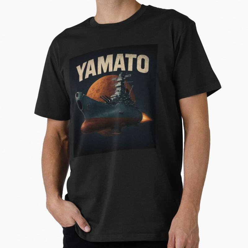 1202 Battleship Yamato Anime Art Star Blazers Gift T Shirt Large Size Tops Anime Graphic Print Y2k Clothes Cartoon Tee