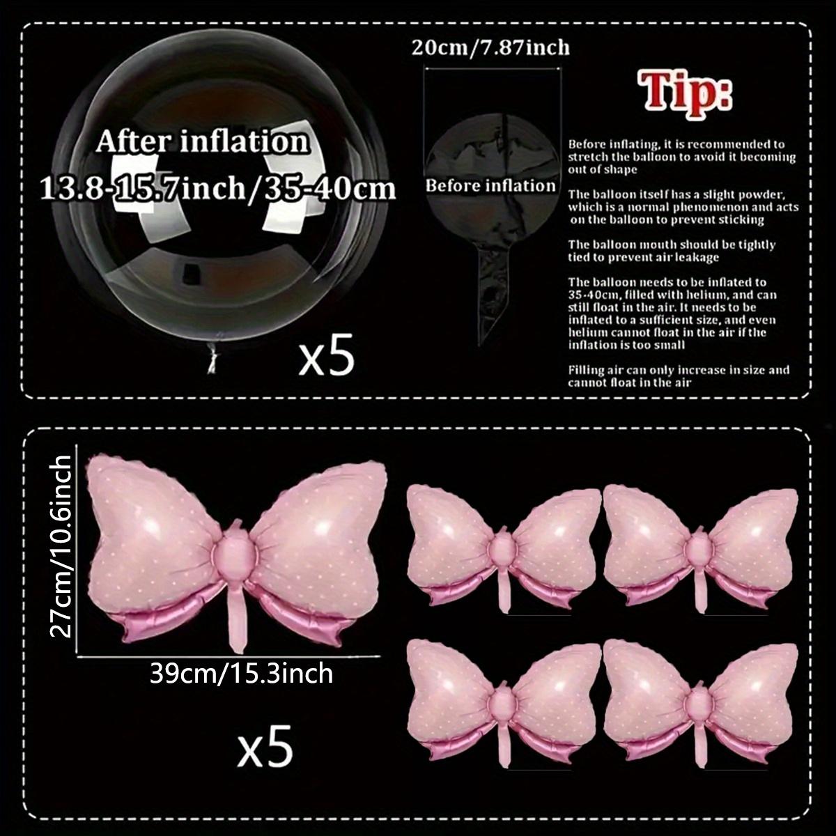 

Набор из 10 штук 18-дюймовых прозрачных шаров в горошек с розовыми бабочками в горошек, набор алюминиевых пленочных шаров для фестиваля на День святого Валентина, свадьбу, день рождения