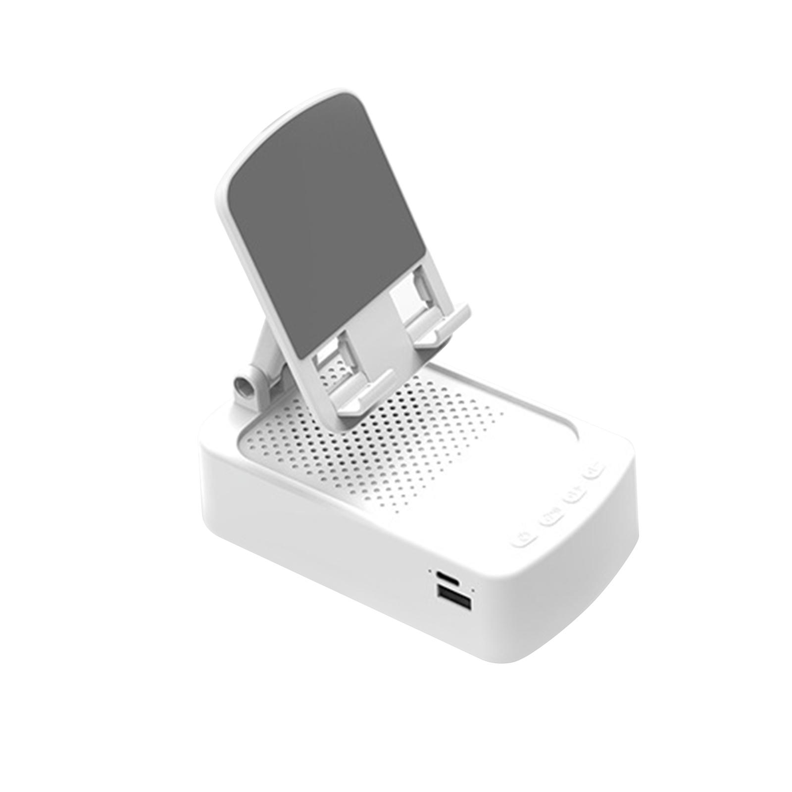 

Підставка для телефону з бездротовим динаміком BT USB-вихід Акумуляторна батарея ємністю 1500 мАг Складаний комп’ютер Lazy Desktop білий