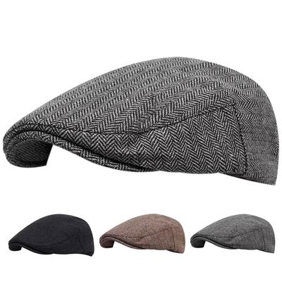 Children Retro Newsboy Caps British Painters Hats Spring Autumn Berets Herringbone Flat Cap Hip Hop Berets For Boys