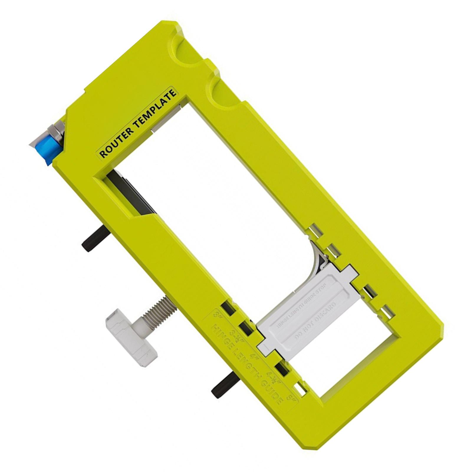 

Шаблон для фрезера для петель Установочный комплект для долбежного станка для сверления отверстий под петли двери Подходит для длины 3-5 дюймов 1/4 дюйма или 5/8 дюйма