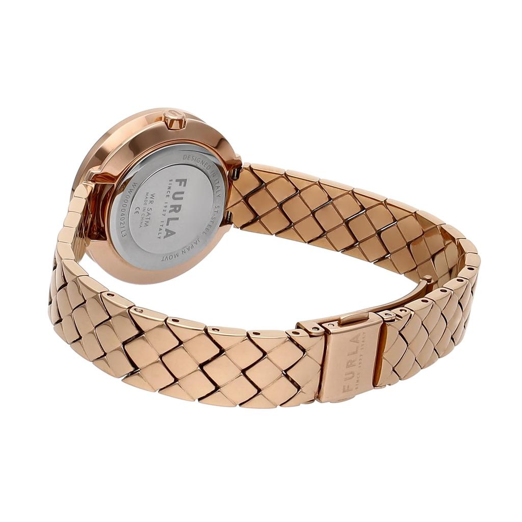 Watch FURLA ESSENTIAL White Dial Stainless Steel Quartz 30MM Watch Jewelry Accessory WW00004021L3 Rose Gold [FURLA] Women's