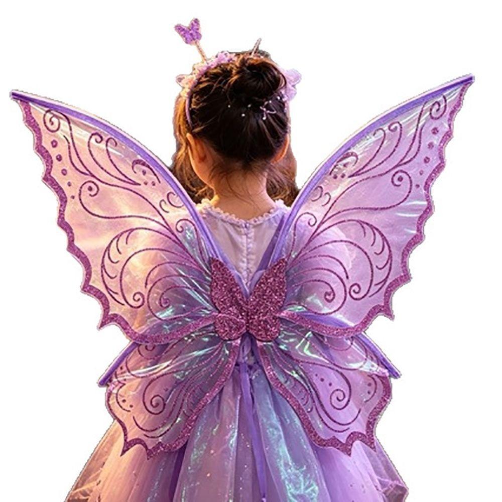 Organza Angel Wings Sparkling Elf Cosplay Wing Cute Fairy Wings Party Props