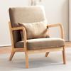 Nu Feng Solid Wood Single Fabric Armchair