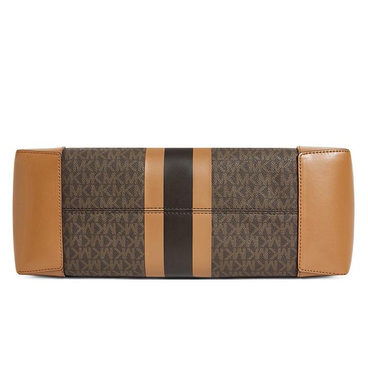 New MICHAEL KORS Eva Canvas Tote Bag Shopping Bag Handbag Women's Apple Brown 30T9GV0T7B-252