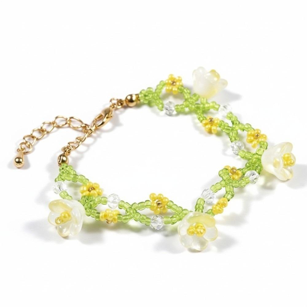 Dainty Beaded Bracelet Beaded Handmade Wrist Jewelry Wrist Hand Accessory For Women