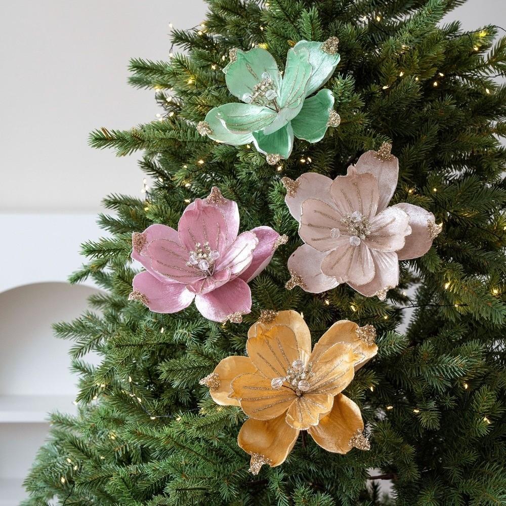Magnolienblüte Weihnachtsbaumschmuck Simulation Weihnachtsbedarf Weihnachtsbaumanhänger Heimdekoration