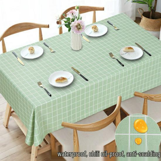 

Водонепроницаемая, маслостойкая, моющаяся ПВХ скатерть в скандинавском стиле для обедов, кемпинга, проживания в семье и ресторанов. 120x160cm Edge