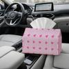 1pc Modern Minimalist Tissue Box Holder with Heart Striped - Preppy Suitable for Kitchen, Car & Living Room Decor, Compact Tissue Storage for Dinner P