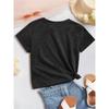 European Sizes Summer Girls' Casual And Comfortable Short-Sleeve T-Shirt , Perfect for Beach Outings And Everyday Outdoor Activities