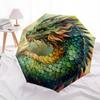 1 PC Automatic Folding Umbrella - Fantasy Dragon Pattern, Portable & Foldable Design with 8 Ribs, Christmas Birthday Gifts