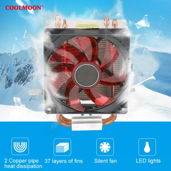 Kaufe Ultraquiet Luminous CPU Radiator Cooling Fan with 12 LED Lights