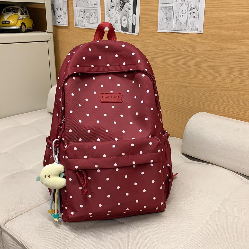 Cute Kitten Color-Block Cartoon Plush Schoolbag - Large Capacity Backpack for Female College Students