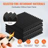 Acoustic Foam Panels 80 Pack 12 x 12 x 1 in for Studio Wall and Ceiling