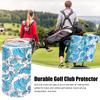 Hawaiian Style Golf Club Cover Sea Wave Tropical Pattern Barrel Driver Headcover Faux Leather Fairway Wood Head Covers Golf Gifts for Men Father