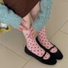 Autumn and Winter Polka Dot Boneless Socks, Mid-calf Socks, Versatile Casual Socks, Soft Cotton Socks