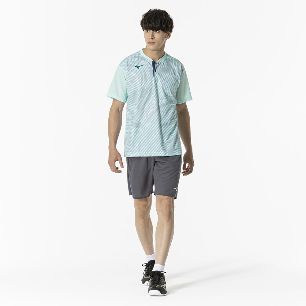 Tennis and Badminton Dry Aeroflow Game Short Highly Breathable Dynamotion Officially Approved by the Japan Badminton Unisex Size M Shirt, Sleeve,
