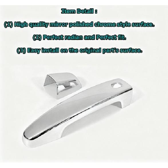 SET Chrome Cover Trim For 2016-2025 Chevrolet Malibu Side 4 Smart Door Handle