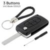 3 Button Flip Key Fob Case Replacement Durabled for 207-407 Citroen C1-C4 with Tools Key Chain Screwdriver
