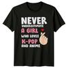 Tylko Dziewczyna, Która Kocha K-Pop Koszulka z Palcami w Kształcie Serca Merch Kpop Prezent dla Dziewczyn