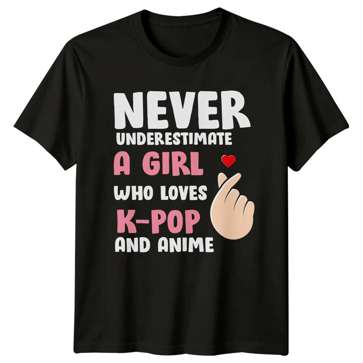 

Just A Girl Who Loves K-Pop Finger Heart Shirt Kpop Merchandise Gift for Girls XL
