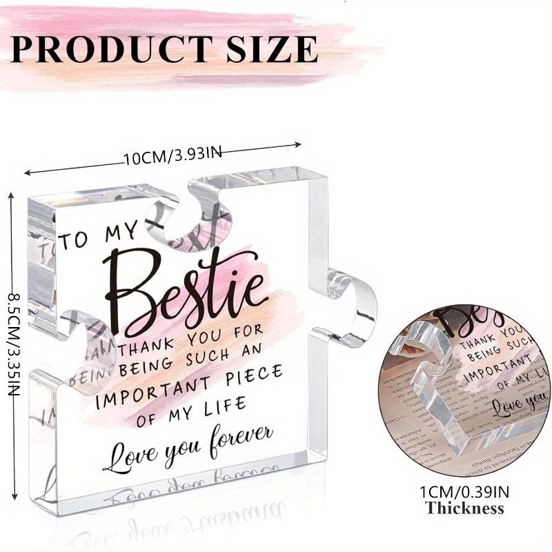 Bestie Friendship Puzzle - 0.6" Thick Acrylic Gift Set for Soul Sisters