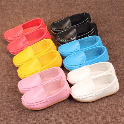 Children Kid Boys Girls Solid Leather Sport Lazy Casual Shoes