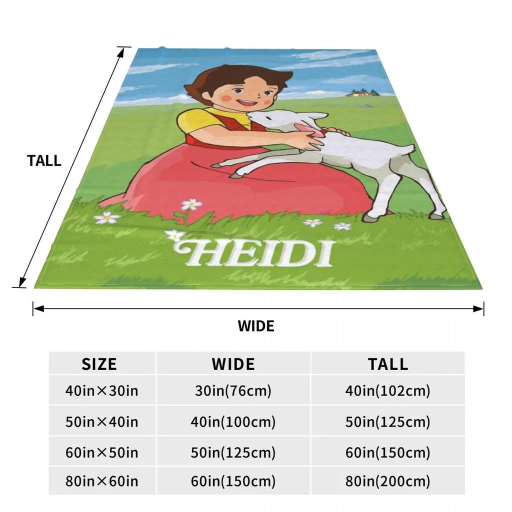Heidi The Girl Of The Alps Blanket Coral Fleece Plush Textile Decor Super Warm Throw Blanket for Bed Bedroom Plush Thin Quilt